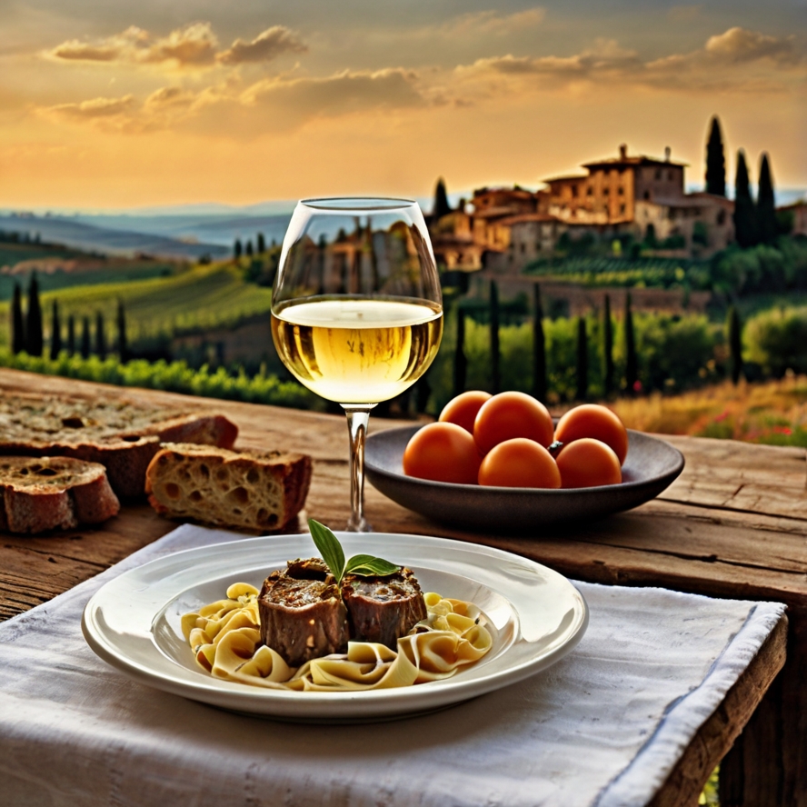 피틸리아 절벽도시 와인 음식 이미지