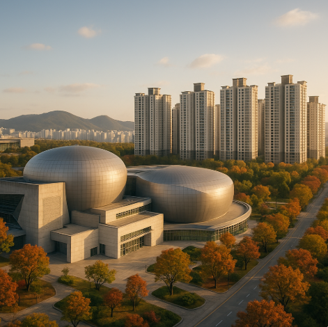 부천영상문화단지와 부천아이파크 아파트 이미지