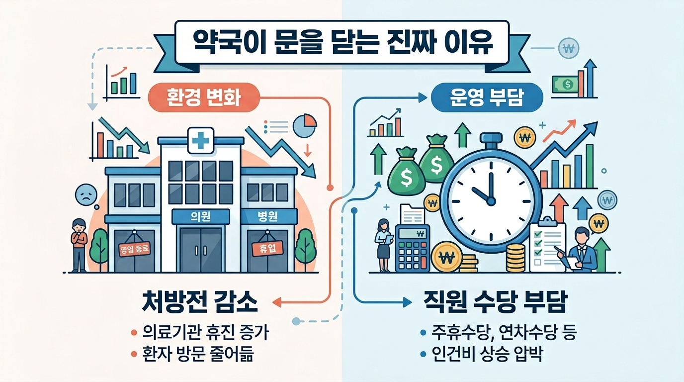문전약국 동기화 현상 약국 휴업 이유