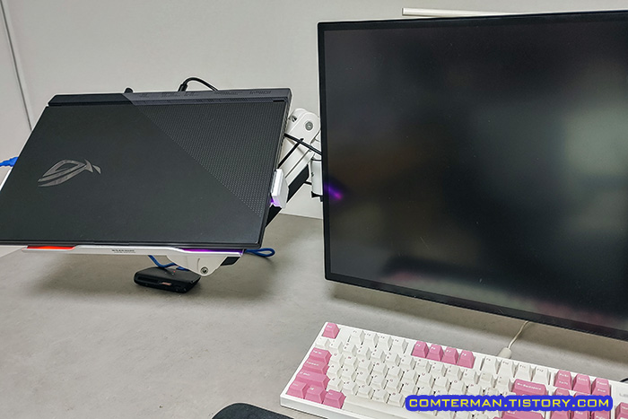 엔산 NB-03 노트북 거치대 듀얼 모니터암