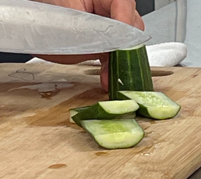 한식조리기능사 실기시험 준비 - 겨자채 - 오이 썰기