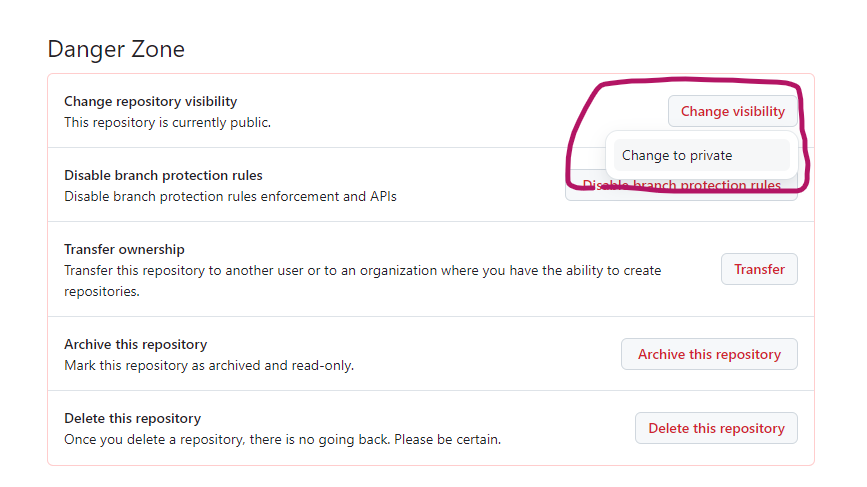 Change to private private 팝업창