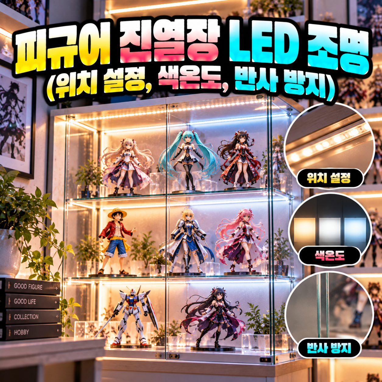 피규어 진열장 LED 조명