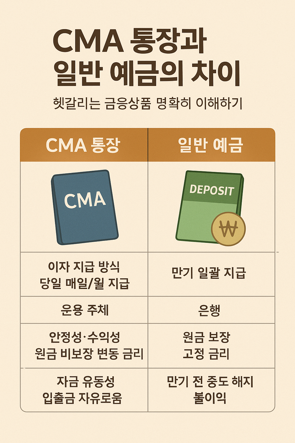 cma 통장과 일반 예금의 차이 사진