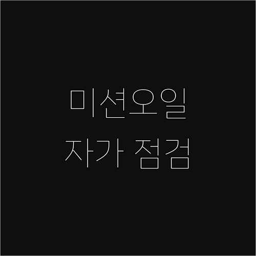 미션오일 자가 점검 및 교체 주기 완