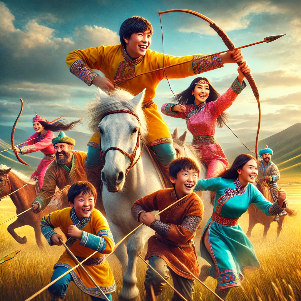 몽골 가족 스포츠 관련 사진