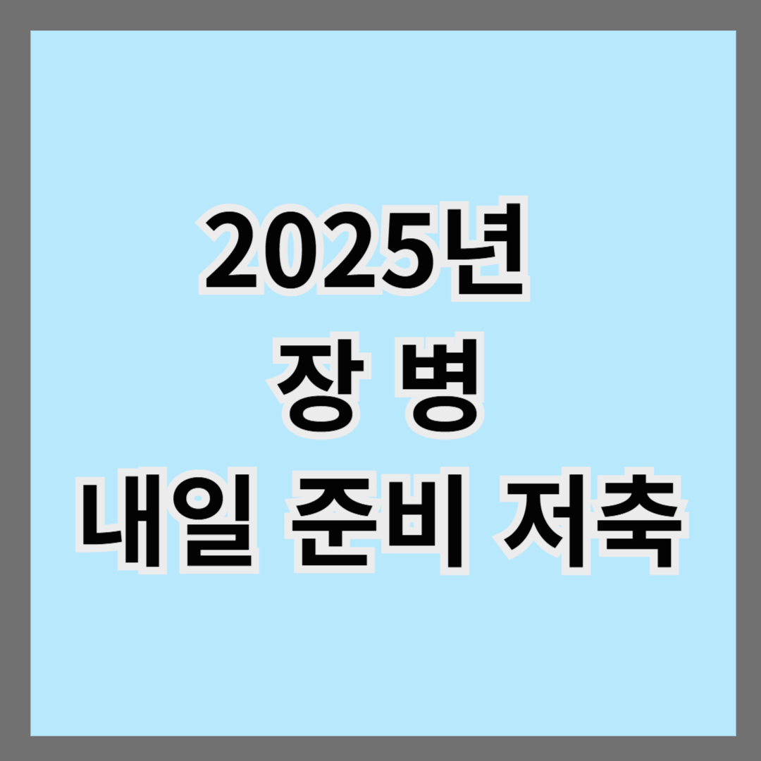 2025장병 내일 준비 저축