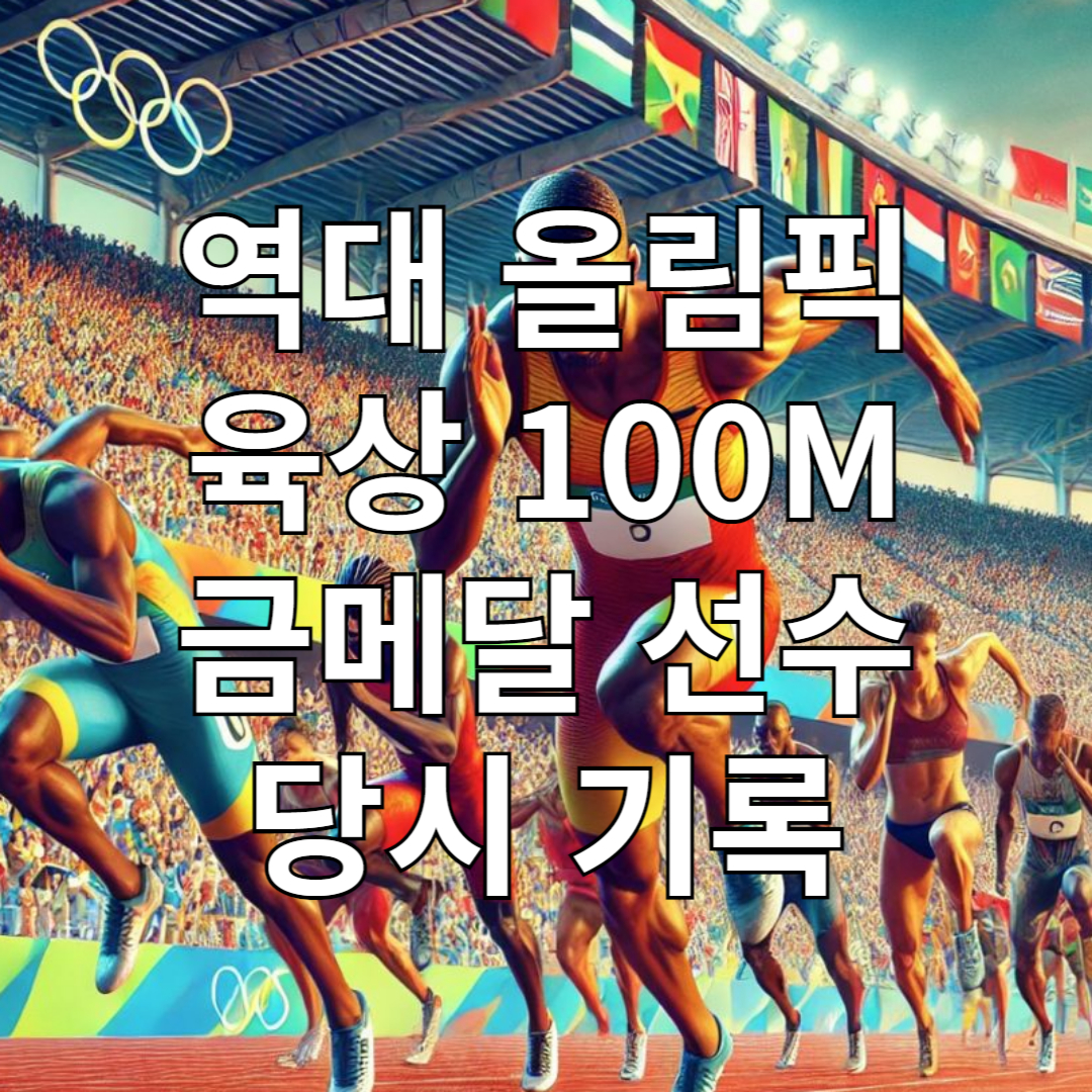 역대 올림픽 육상 100M 달리기 우승 선수와 당시 기록