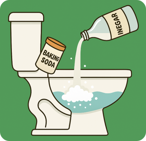 베이킹소다 + 식초 반응법