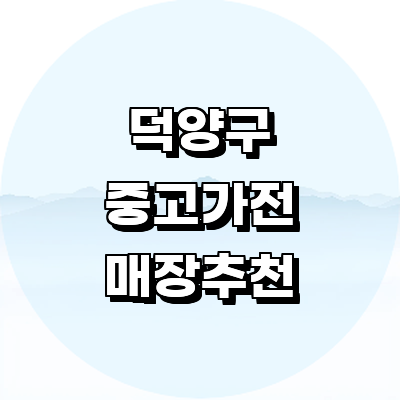 고양 덕양구 중고가전