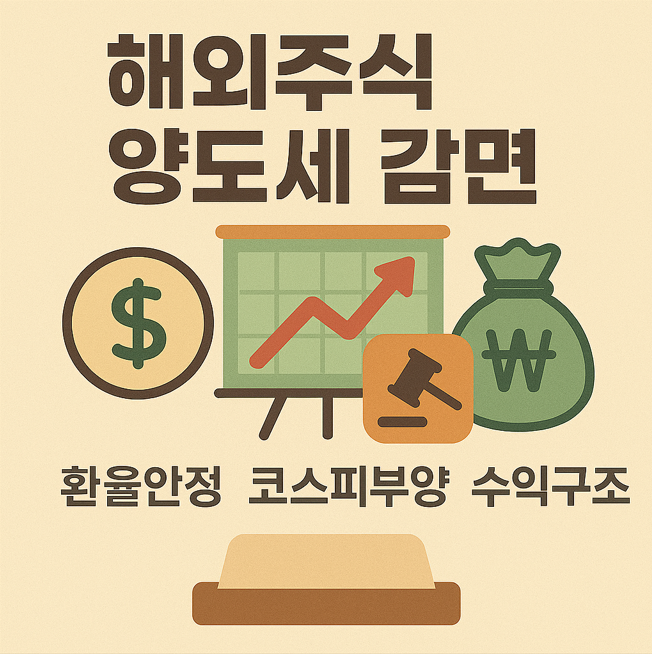 해외주식 양도세 감면 (환율안정, 코스피부양, 수익구조)