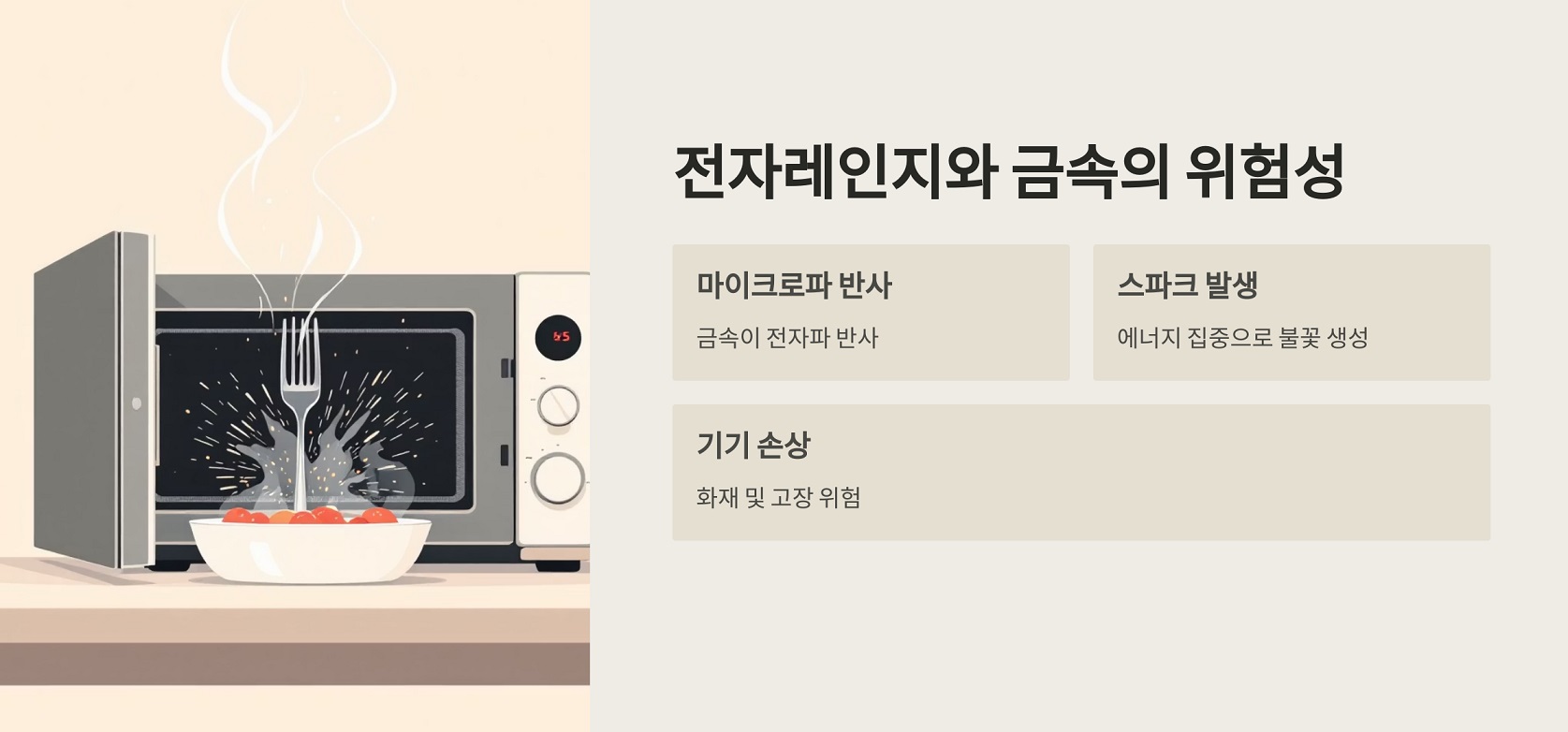 전자레인지와 금속의 위험성