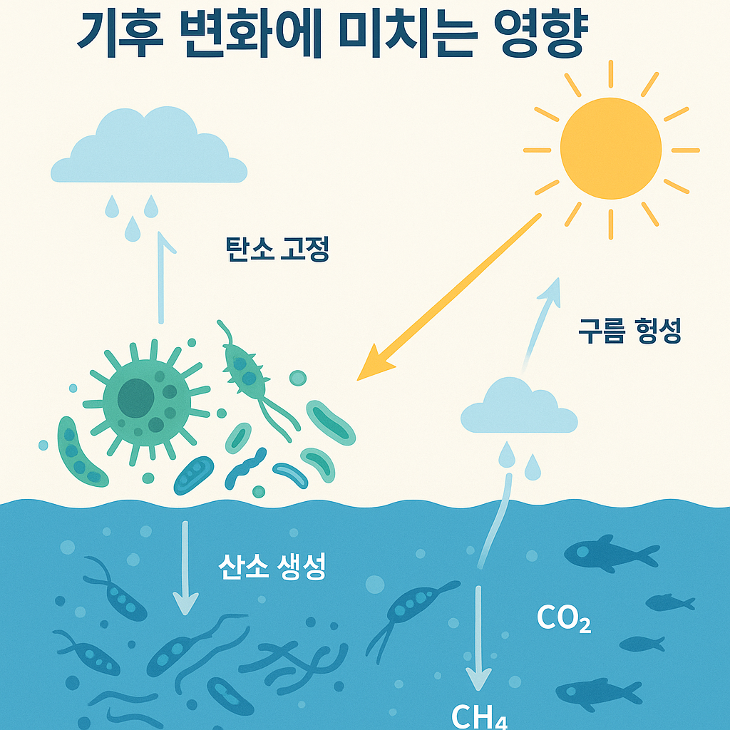 해양 미생물이 기후 변화에 미치는 영향 관련 사진