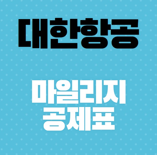 대한항공-마일리지-공제표