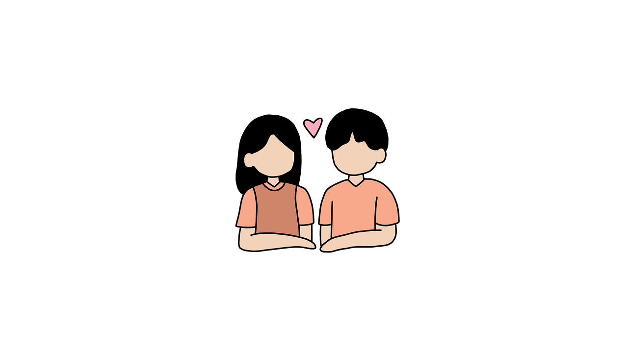 서로를 바라보는 커플