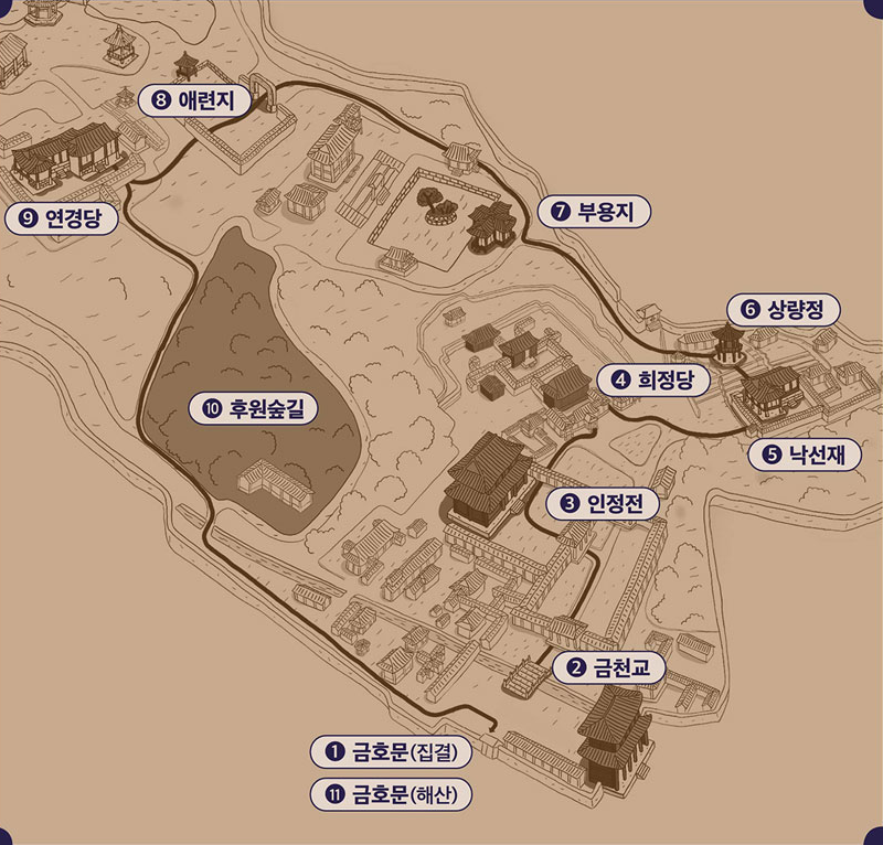 달빛기행의 주요 코스 안내