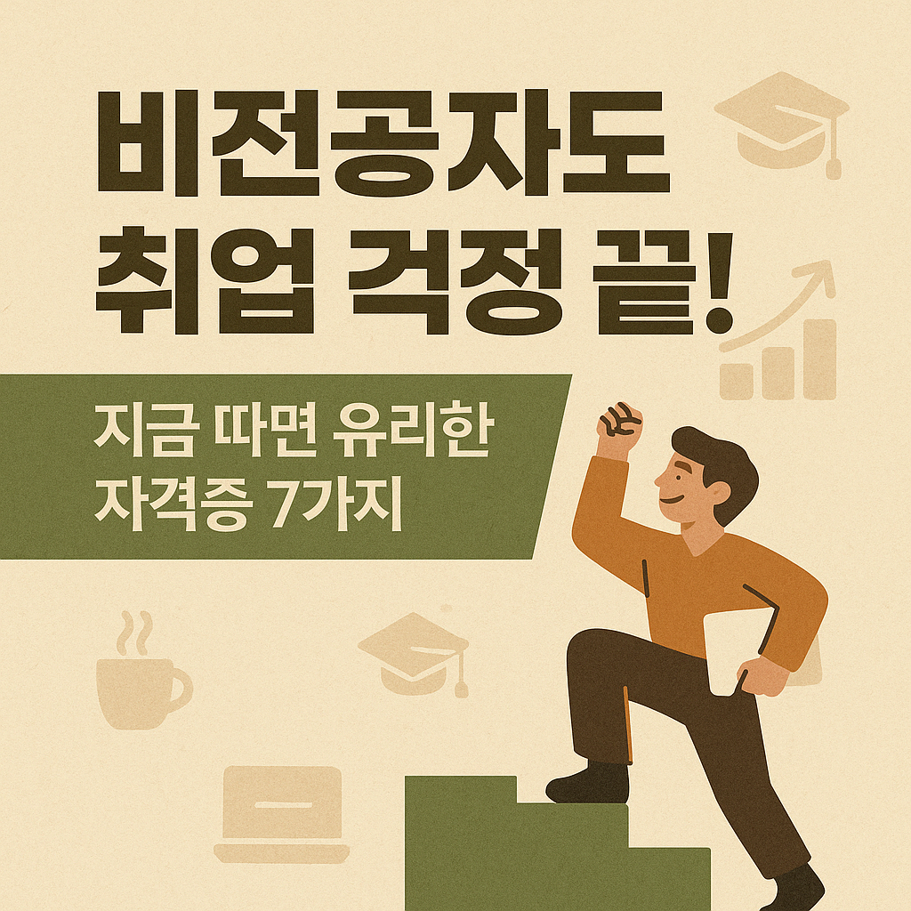 비전공자도 취업 걱정 끝! 지금 따면 유리한 자격증 7가지