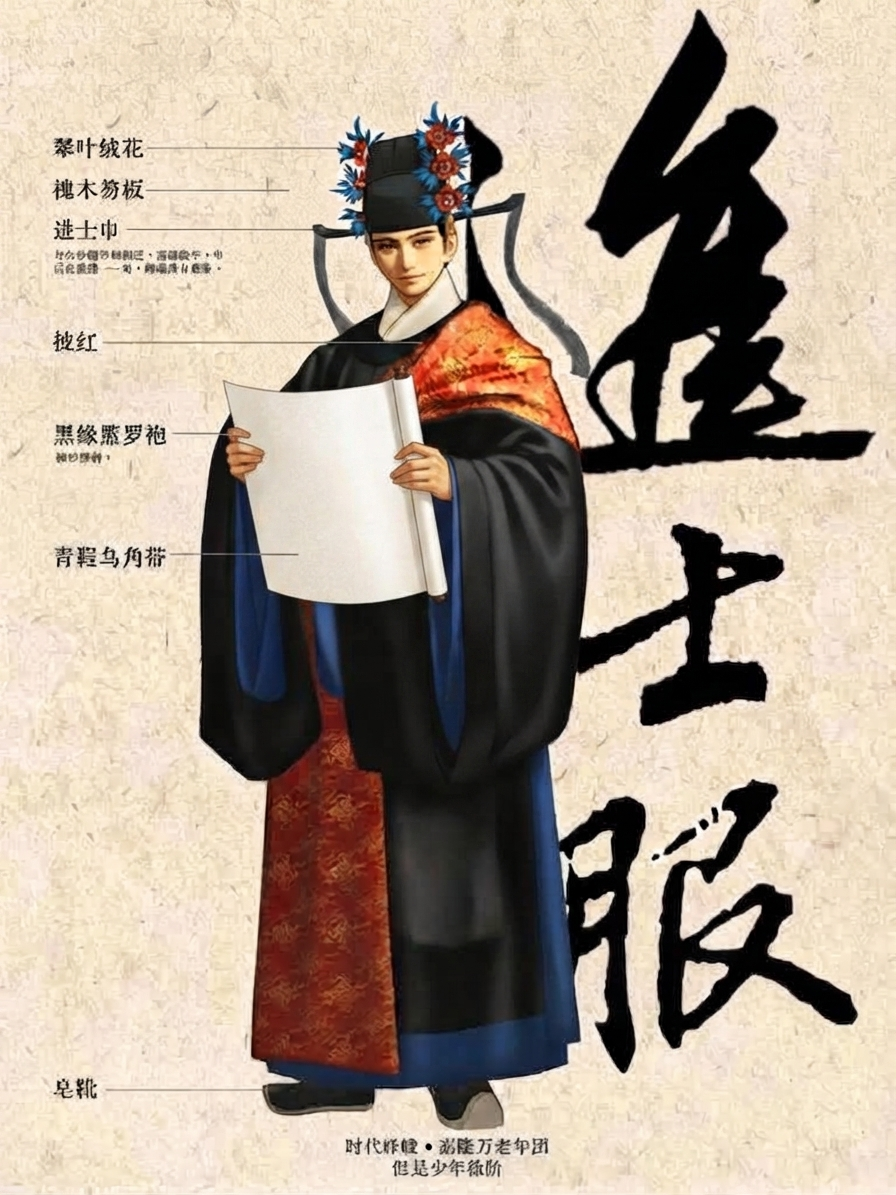 云容容의 일러스트를 레퍼런스로 AI로 창작한 진사 합격복