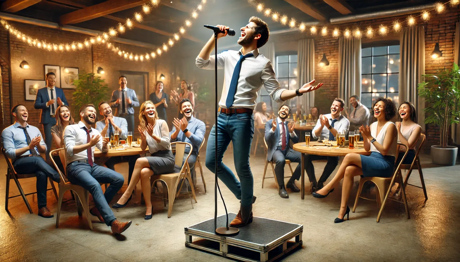 회식 중에 노래를 부르는 꿈