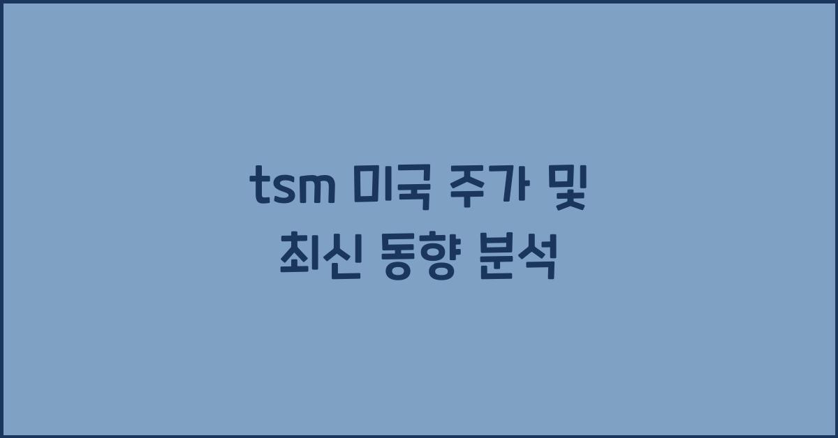 tsm 미국 주가