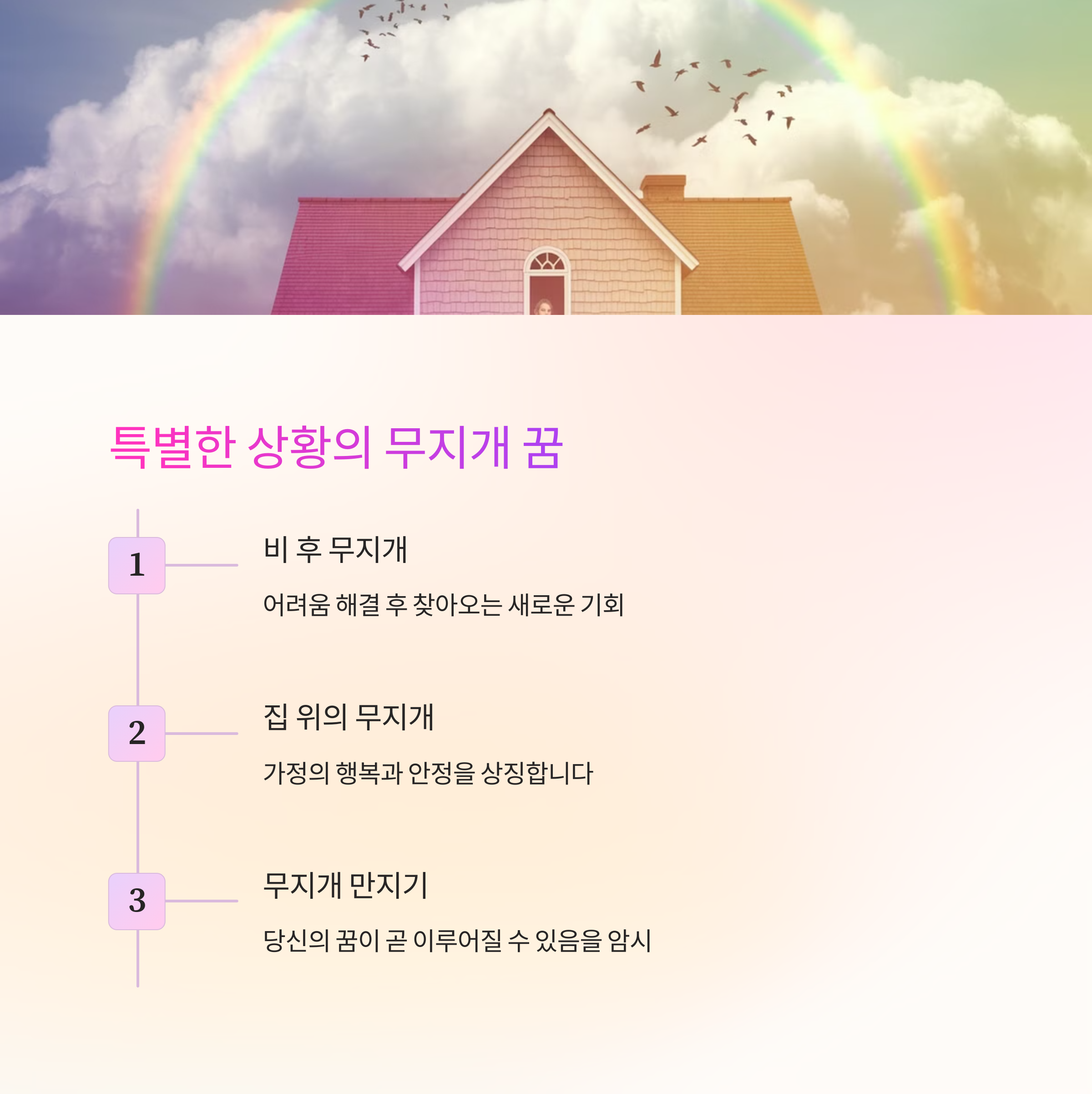 무지개가 선명하게 뜨는 꿈