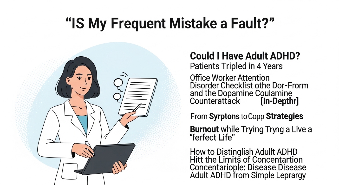 "실수 잦은 게 내 탓?" 성인 ADHD 환자 4년 새 3배 급증한 진짜 이유