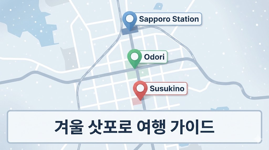 삿포로 숙소 지역 선택: 삿포로역 vs 오도리 vs 스스키노, 어디가 맞을까?