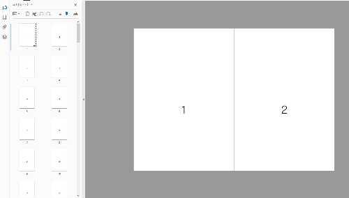 100페이지 분량의 일반적인 PDF 원본 파일 섬네일 화면. 1번부터 순차적으로 정렬된 기본 페이지 구성.