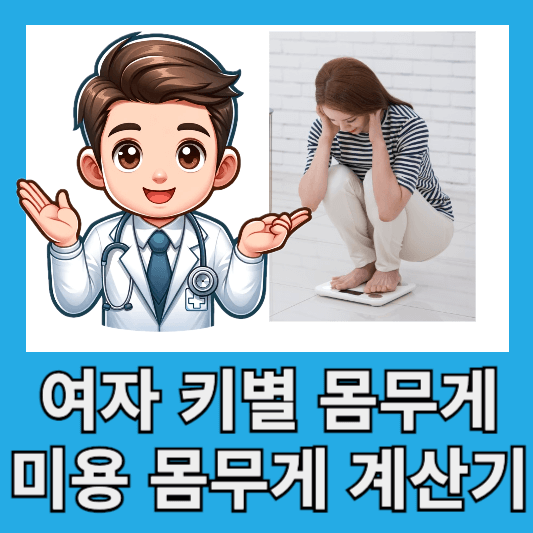 여자 키별 평균 몸무게 표준 체중 계산기 미용 체중 미용 몸무게 계산기