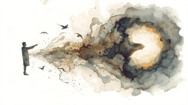 ENTP는 유연함과 창의성의 대표주자이지만, 그 자유로움이 내면의 방향성과 연결되지 않으면 결국 공허한 불안에 휩싸일 수 있습니다에 관한 그림