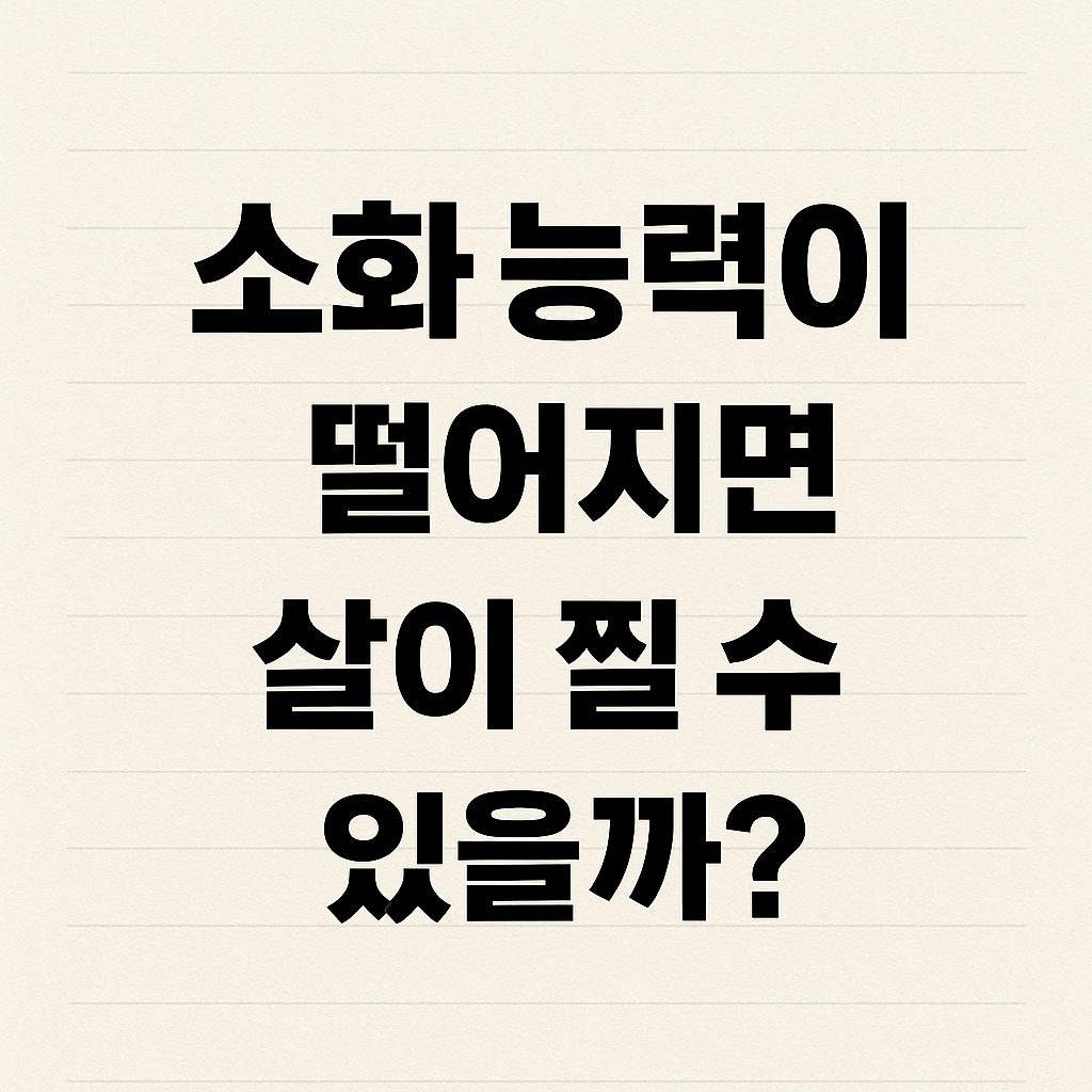 소화 능력이 떨어지면 살이 찔 수 있을까? 썸네일