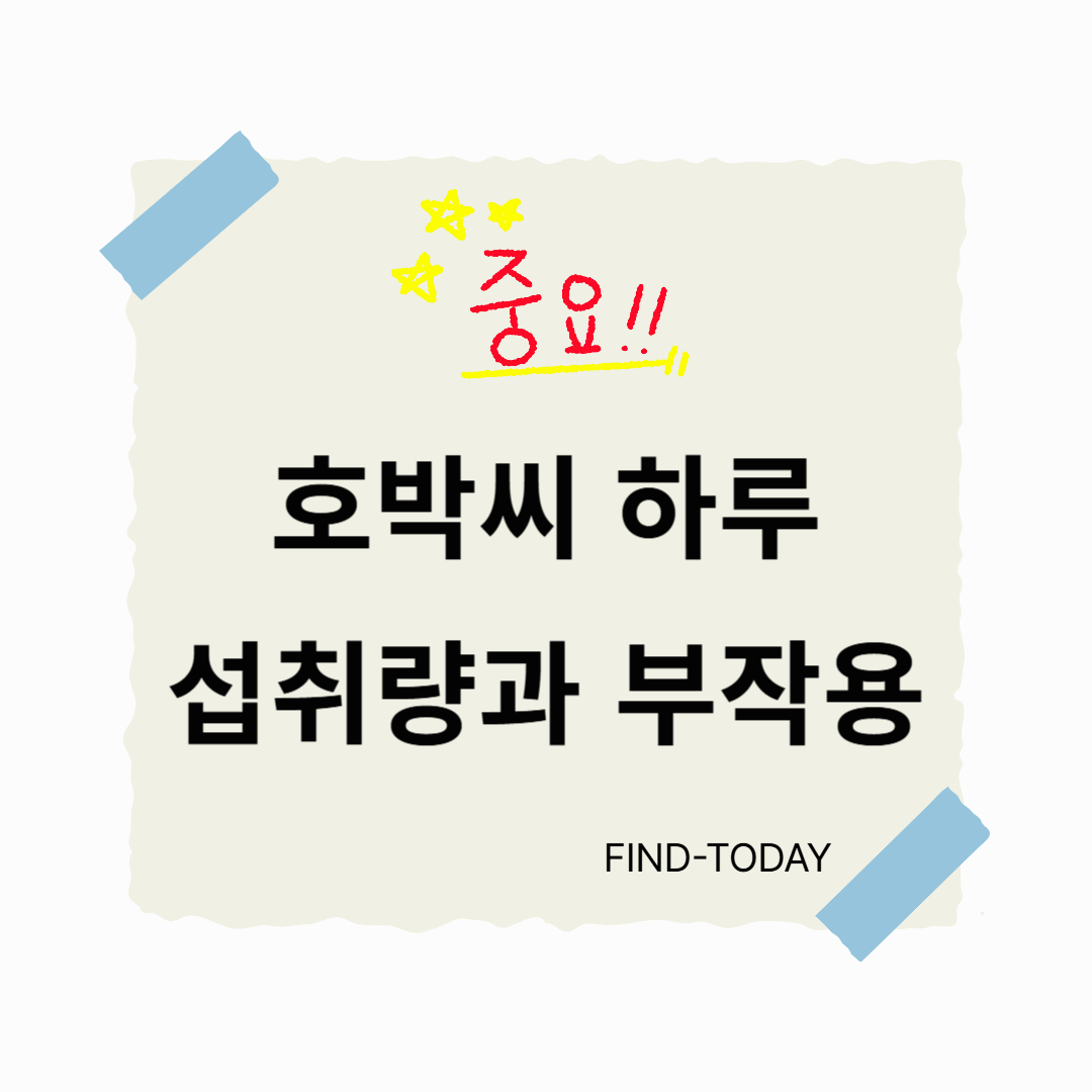 호박씨 하루 섭취량과 부작용