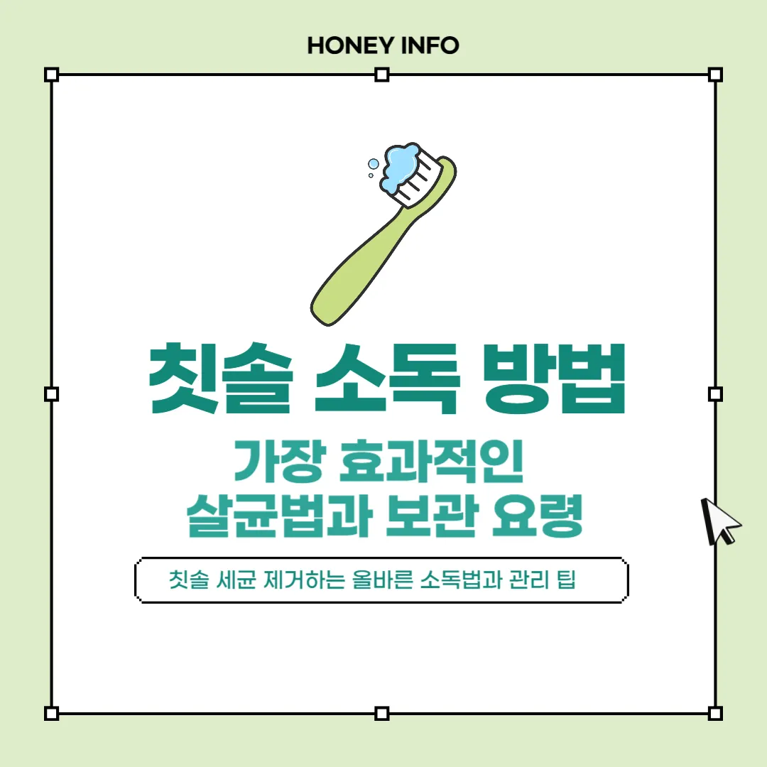 칫솔 소독 방법