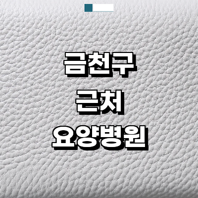 서울 금천구 요양병원