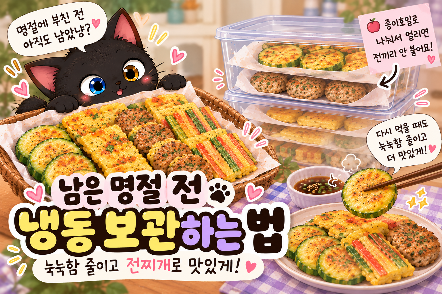 남은 명절 전 냉동 보관하는 법, 눅눅함 줄이고 전찌개로 활용하기