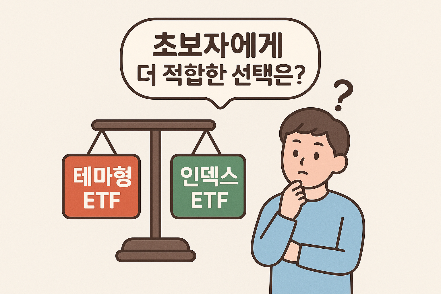 테마형ETF, 인덱스ETF 선택 관련 이미지