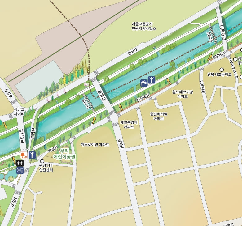 광명시 목감천 안내도 2