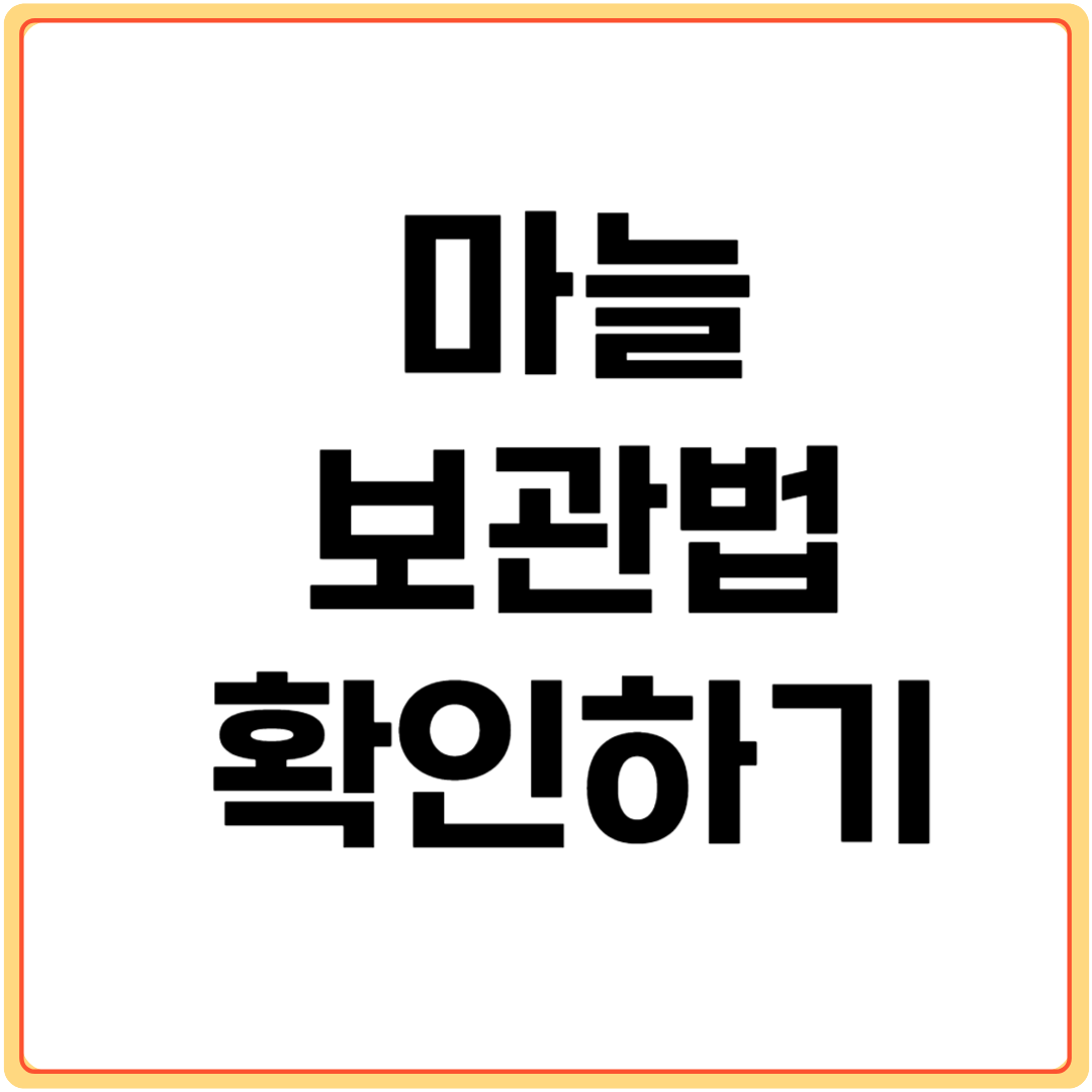 마늘-보관법-알아보기