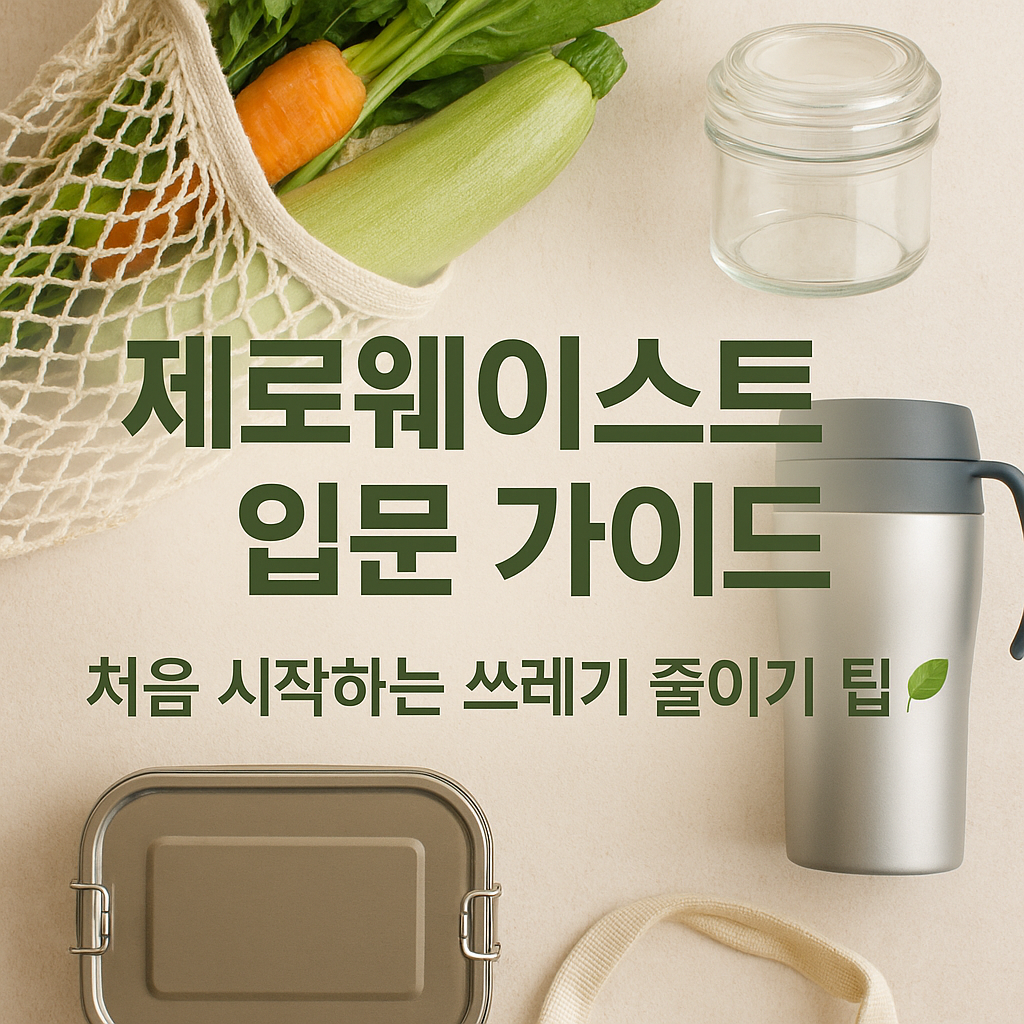 제로웨이스트 입문 가이드: 처음 시작하는 분들을 위한 쓰레기 줄이기 팁