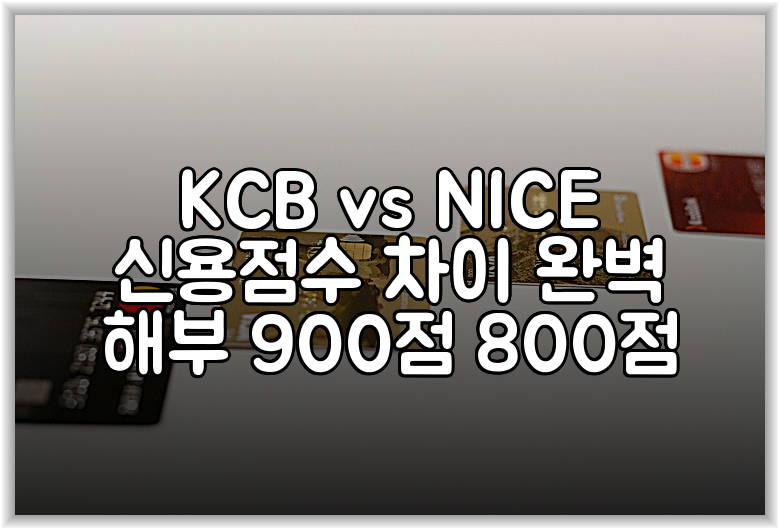 KCB vs NICE 신용점수 차이 완벽 해부 900점 800점