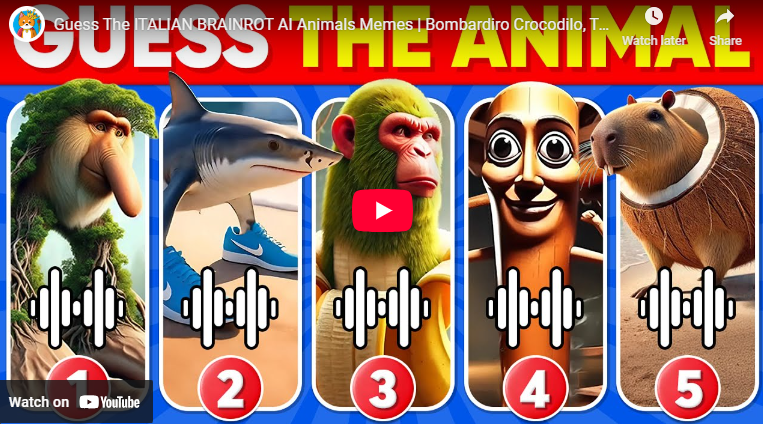 퉁퉁퉁 사후르 밈 봄바르딜로 크로코딜로 트랄랄레로 트랄랄라 뜻 정체 AI 캐릭터 총정리