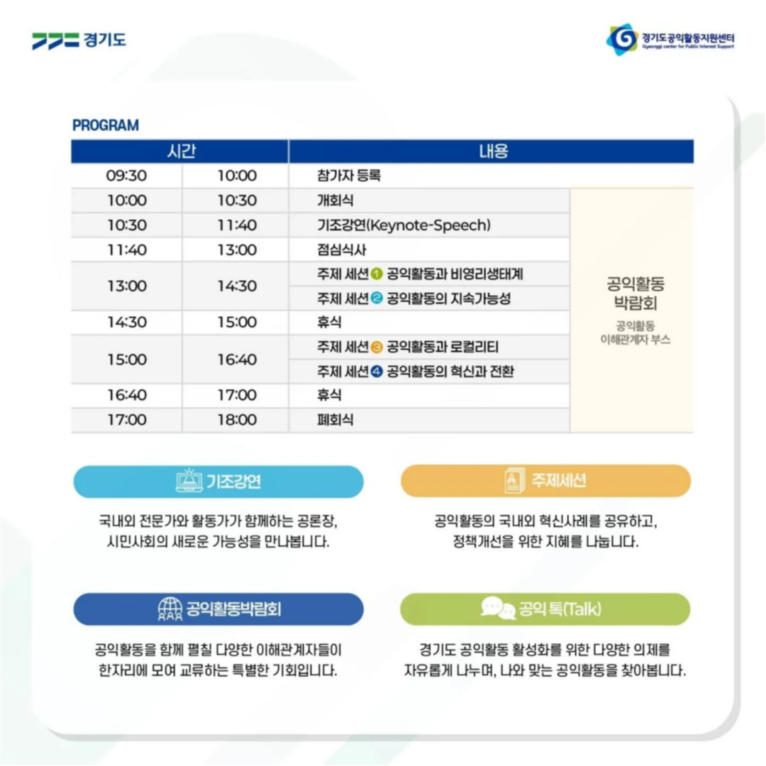 2025 공익활동페스타 프로그램 내용