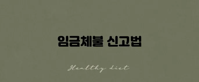 알바비 미지급 신고 절차와 방법을 알아보세요!