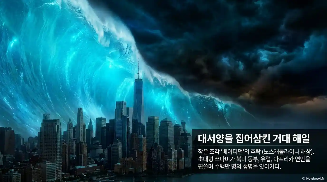 딥 임팩트 결말 대서양 초대형 쓰나미 - 소혜성 베이더먼 노스캐롤라이나 충돌 북미 연안 피해
