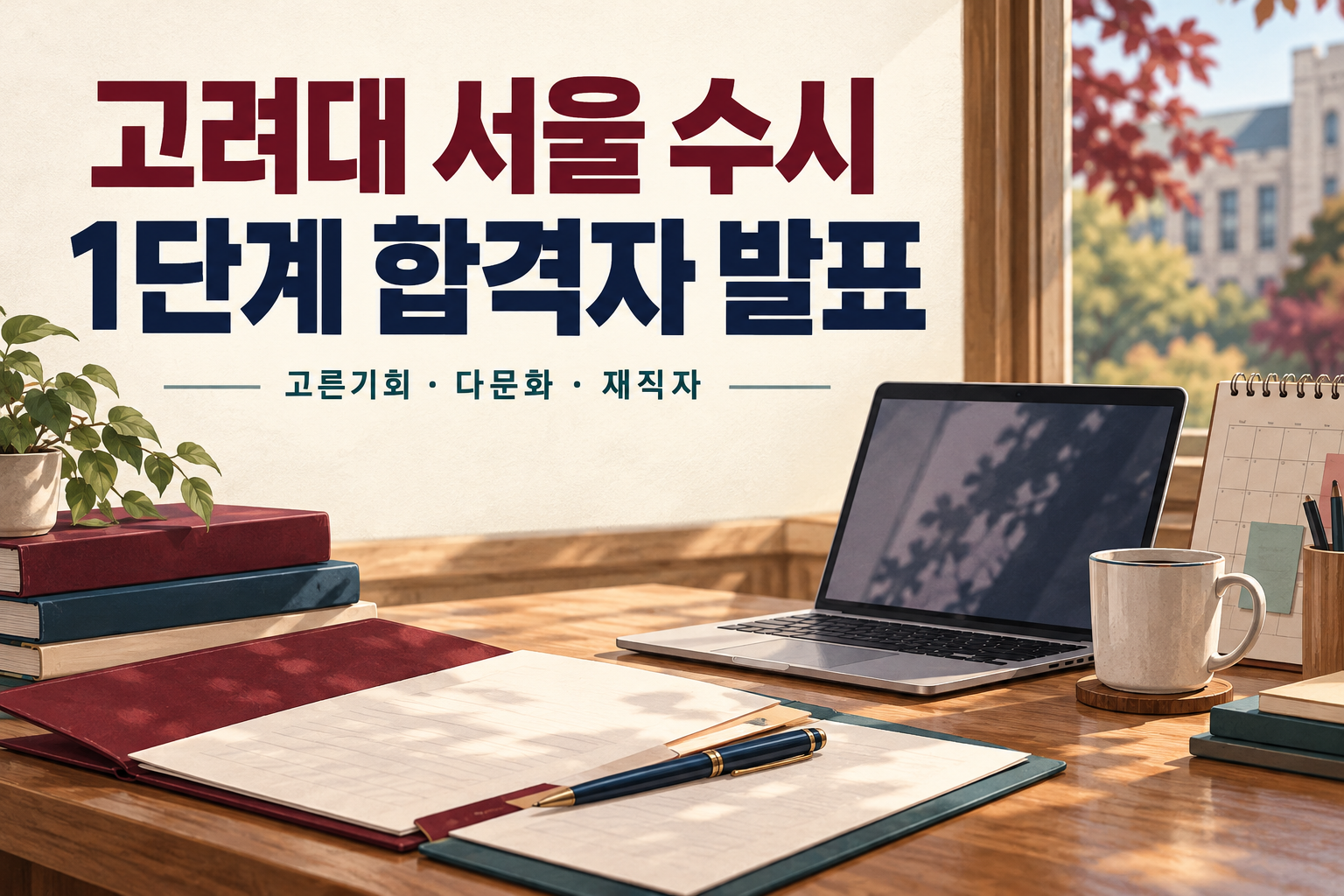 2027 고려대 서울 1단계 합격자 조회 - 고른기회·다문화·재직자 면접 안내