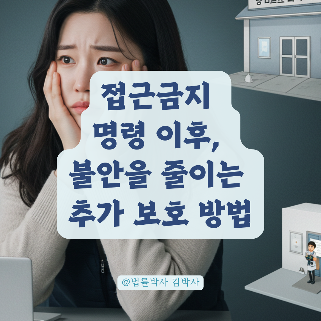 기간이 있는 접근금지로는 불안한 상황, 추가 조치 및 번호 변경 등 대안 총정리.