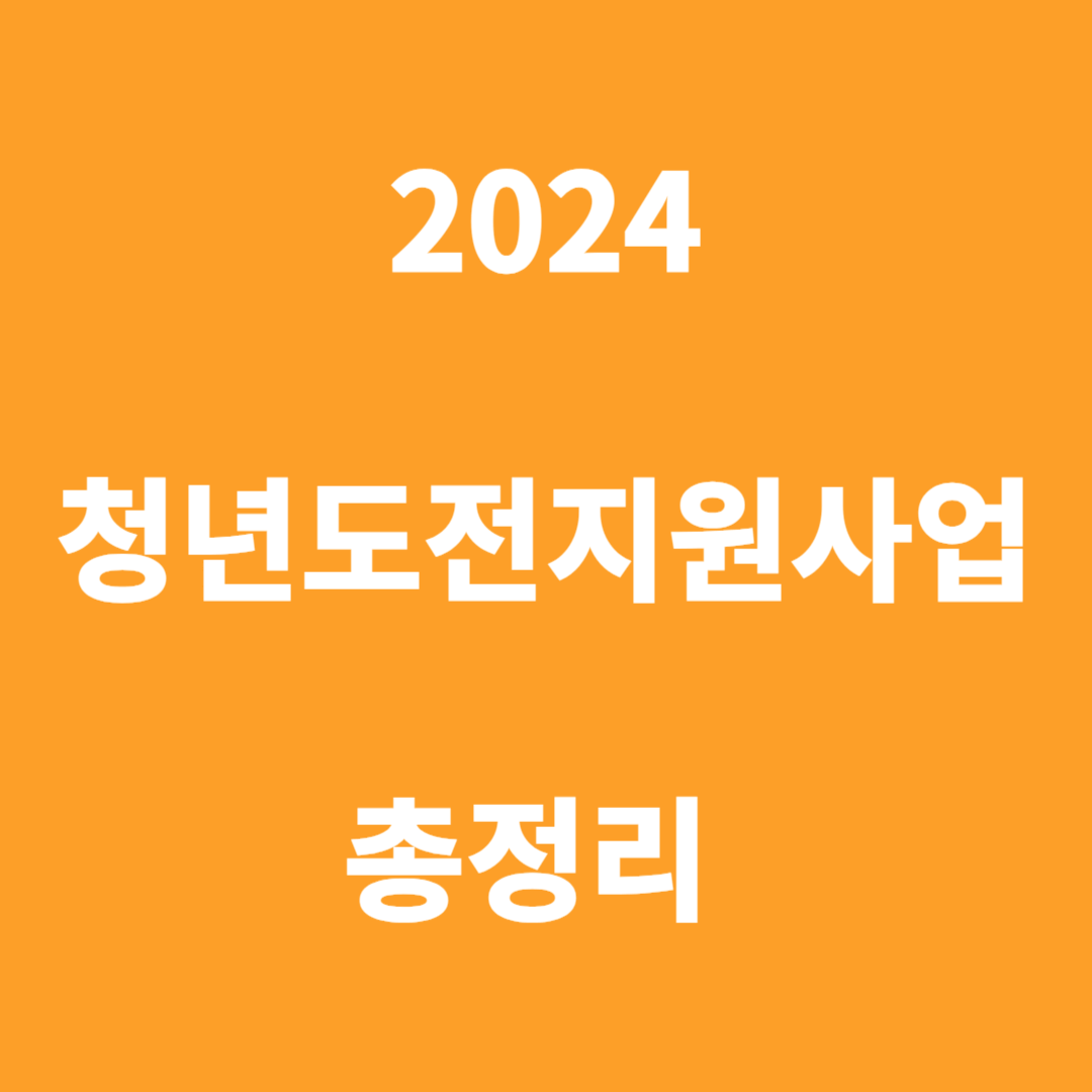 2024 청년도전지원사업
