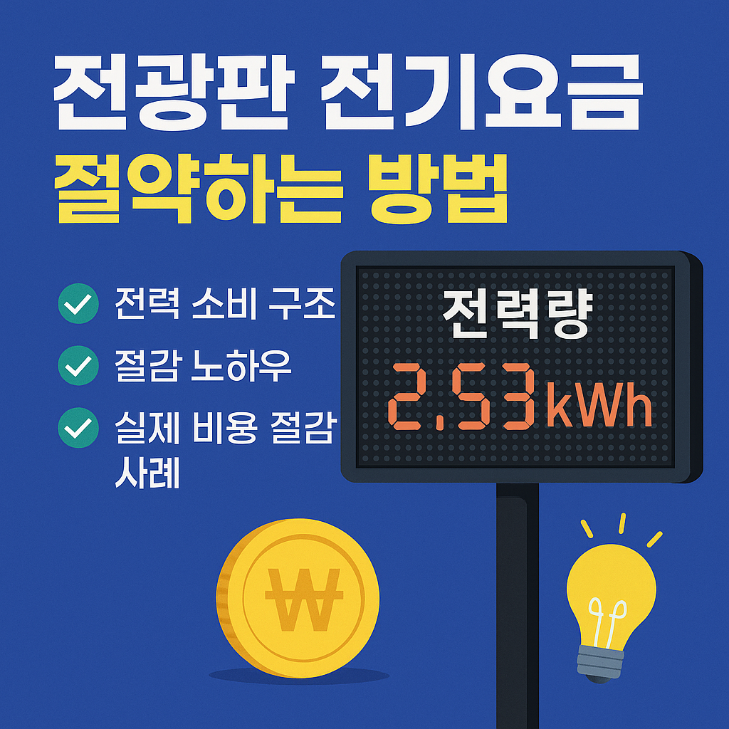 전광판 전기요금 절약법