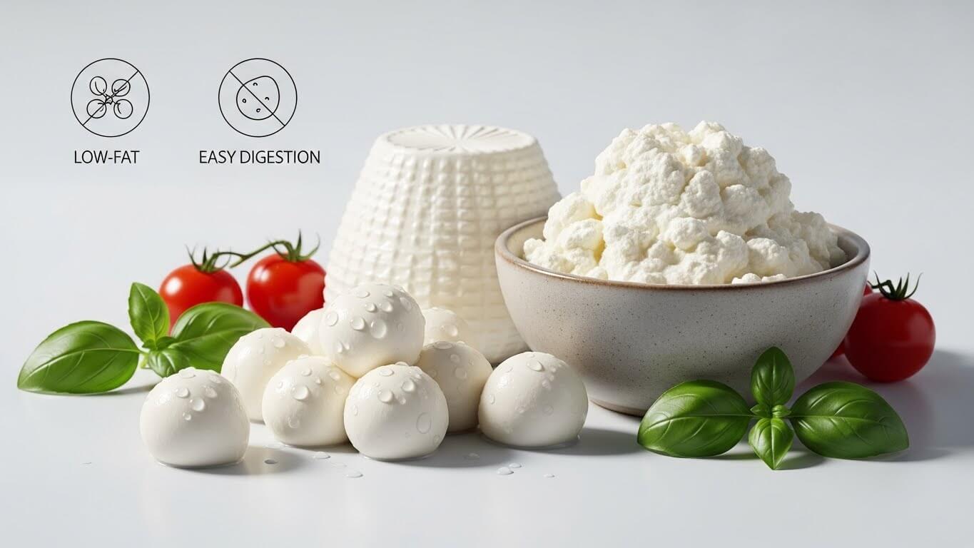 생치즈(프레시 치즈): 낮은 칼로리와 부드러운 소화력