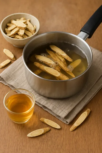 황기차 끓이는 법 맛내기